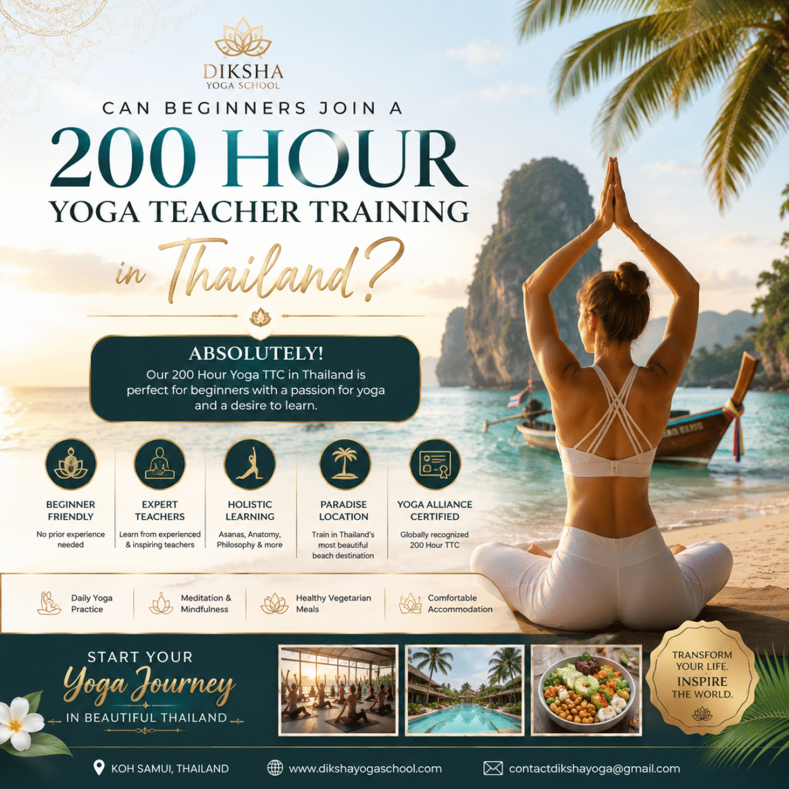 Best 200 Hour Yoga TTC in Thailand