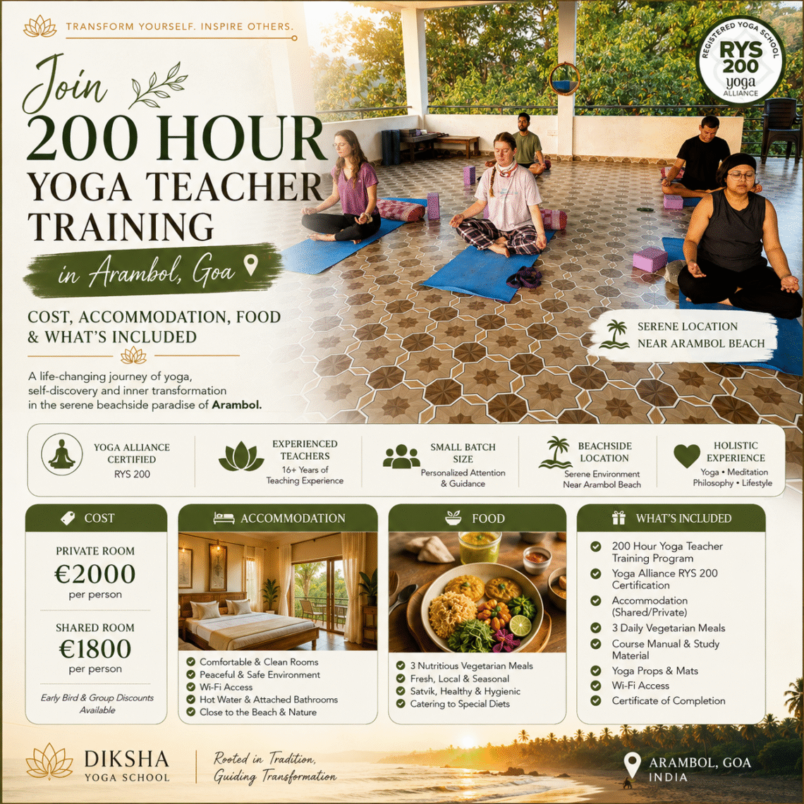 Join 200 Hour Yoga TTC in Goa