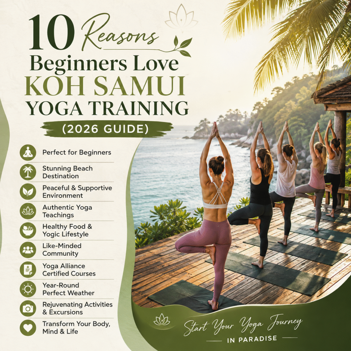 Beginners Love Koh Samui Yoga Training