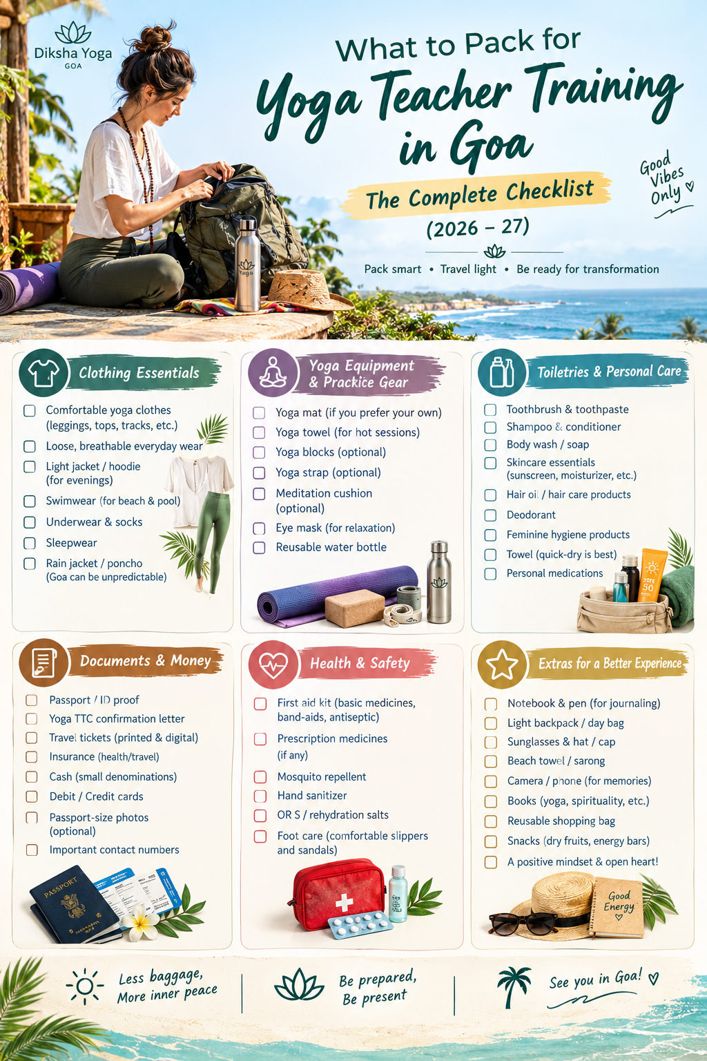 What to Pack for Best Yoga TTC in Goa