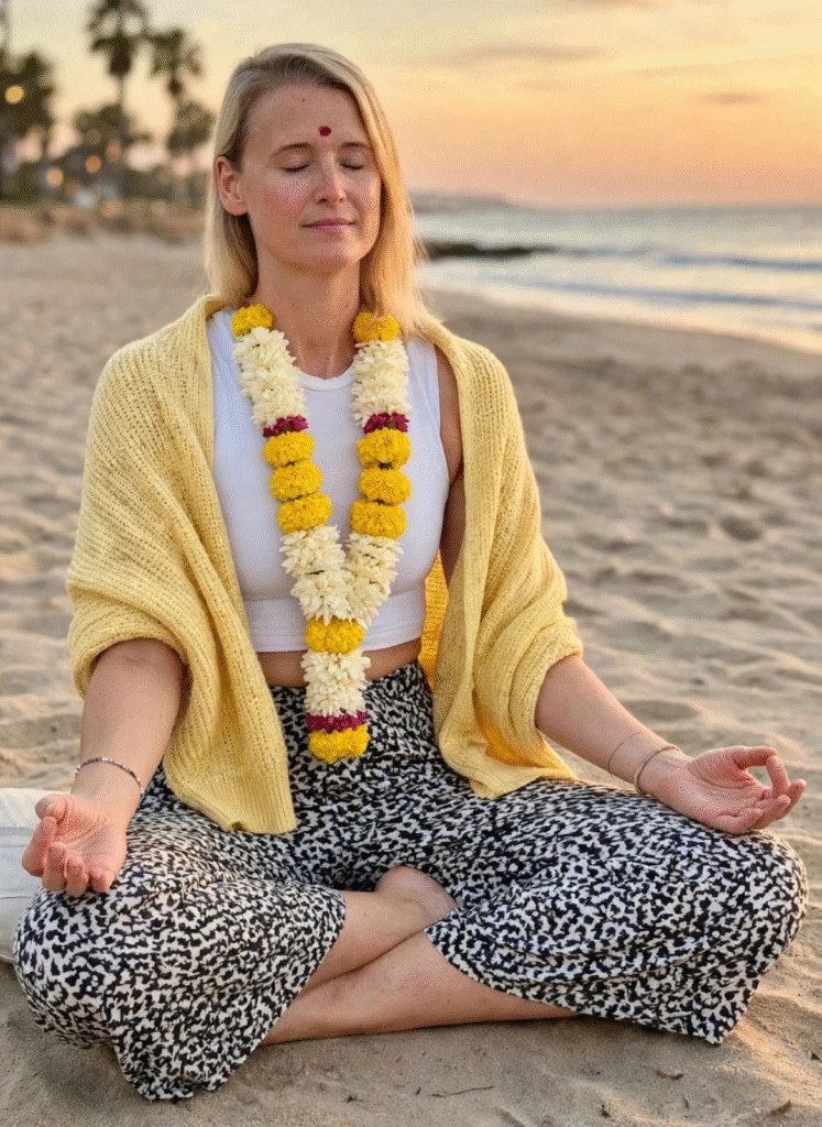 Pranayama breathing practice during 50 hour yoga teacher training
