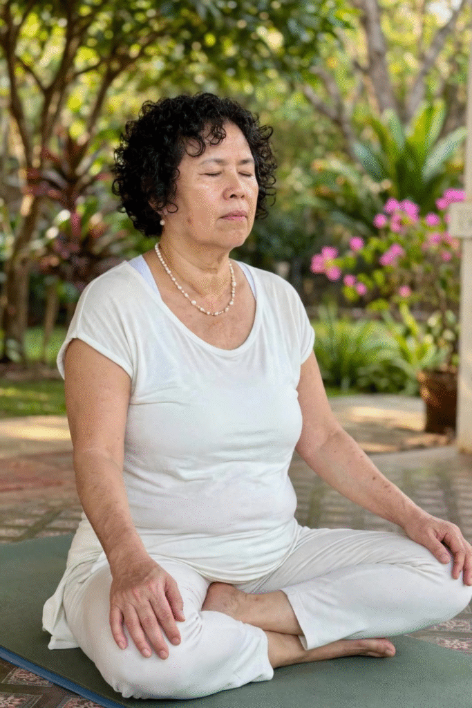 Guided Breathing Exercises at Diksha Yoga School The Lotus Sutra Goa