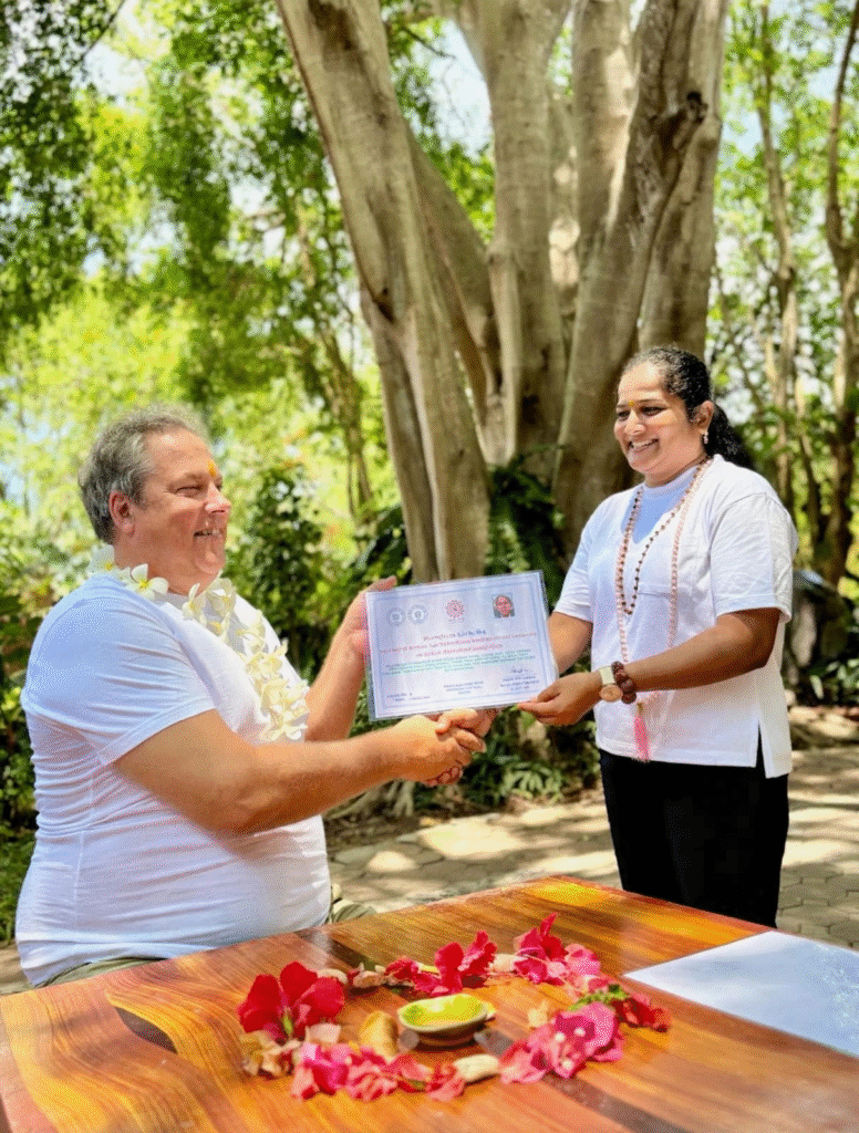 Diksha Yoga School graduates with certificates after yoga teacher training in Koh Samui, Thailand